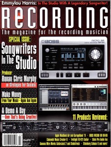 Ronan & RBC featured in Recording Magazine